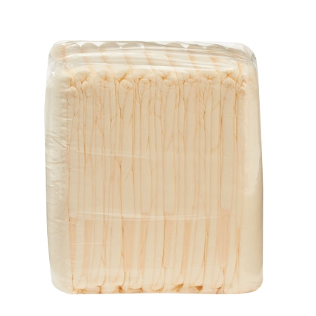 A clear plastic package contains a stack of McKesson Attends® Care Night Preserver® disposable underpads, 30 x 36 inches in size, neatly wrapped. The rectangular, sealed package emphasizes the heavy absorbency feature for reliable night protection.