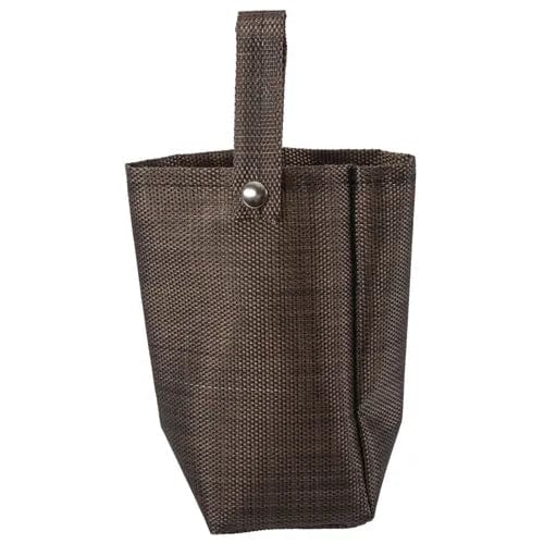Introducing the Male Urinal Pouch by Direct Supply, crafted from the charming Serra Sands Tweed fabric. With its rectangular shape, this brown mesh pouch is ideal for organizing your essentials on an overbed table. It includes a convenient handle with a metal button on top, and its woven material lends it a slightly coarse yet appealing texture.
