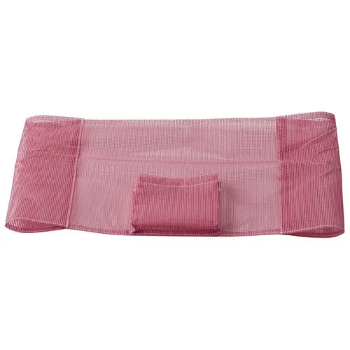 The Direct Choice™ Replacement Mesh Backrest by Direct Supply, featuring a rectangular cushion in the center, provides comfort and support for safer and more enjoyable bathing.