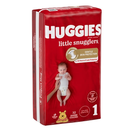 Unisex Baby Diaper Huggies® Little Snugglers Size 1 Disposable Heavy Absorbency