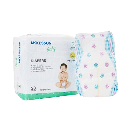 Unisex Baby Diaper McKesson Size 3 Disposable Heavy Absorbency