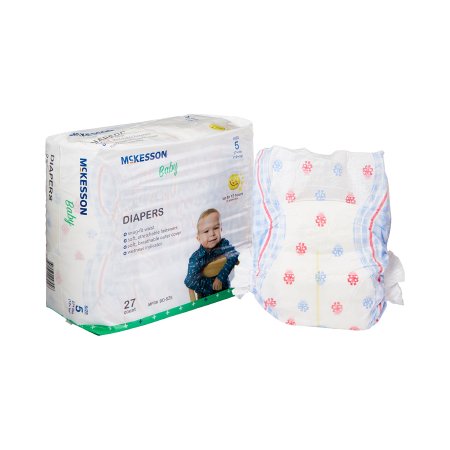 Unisex Baby Diaper McKesson Size 5 Disposable Heavy Absorbency