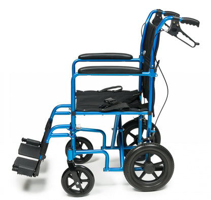 Deluxe Aluminum 12" rear wheel Transport Chair