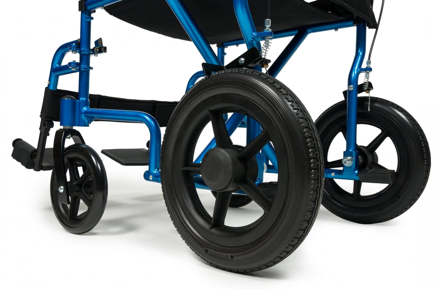 Deluxe Aluminum 12" rear wheel Transport Chair