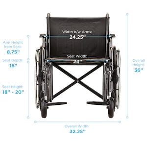 Wheelchair Steel 24" K7